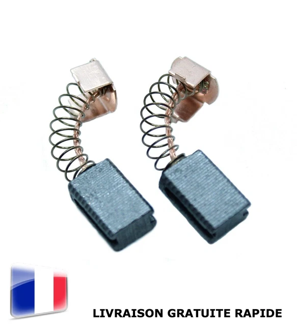 Jeu De 2 Balais (charbons) Moteur Greenstar Pour Black & Decker - Dimensions 6x9x11.5mm