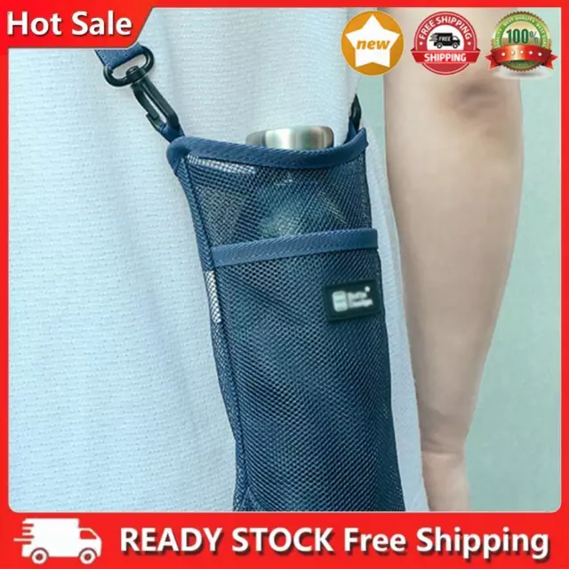 Taza de malla bolsa taza bolsa con correa desmontable para caminar correr senderismo ciclismo