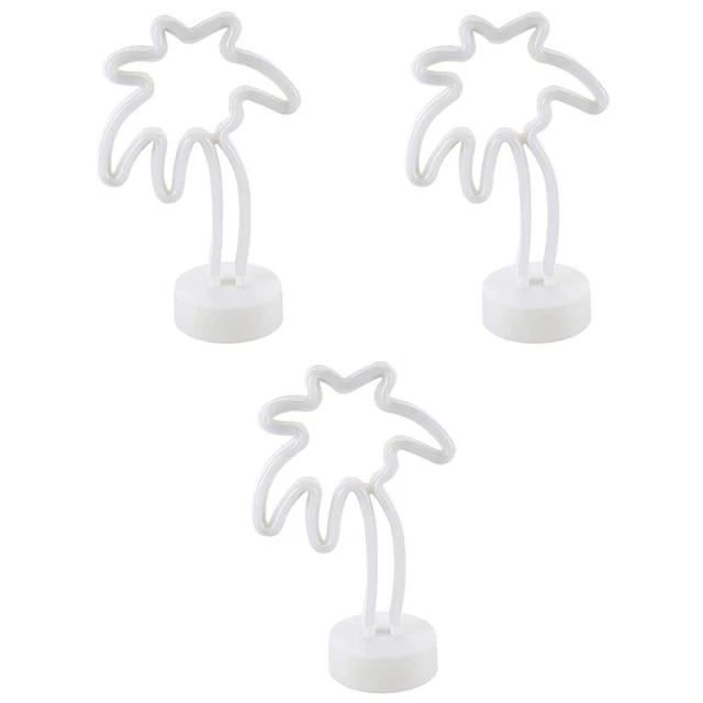 3 PCS 3D LED Night Light Coconut Tree Neon Palm Nordic Style £46.58