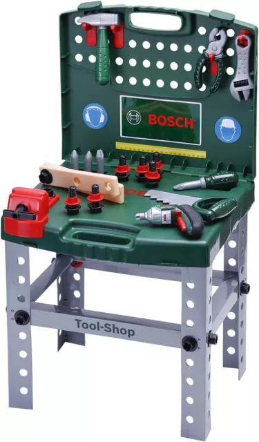 BOSCH Kinder Werkbank Tool-Shop + Ixolino Akkuschrauber - Theo Klein NEU & OVP