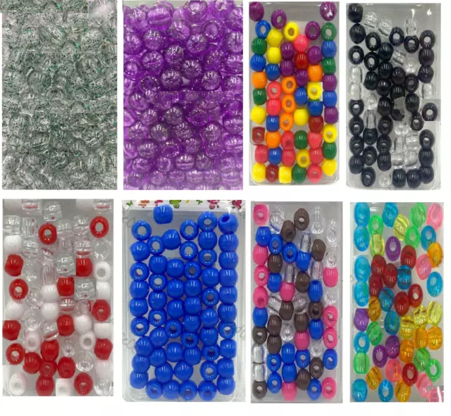 Jumbo Size Acrylic Beads For Hair Braids Jewelry Pony Bracelet