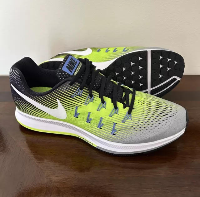 Zapatos para correr Nike Air Zoom Pegasus 33 gris lima negro para hombre talla 11,5