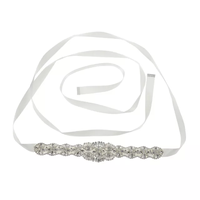 Wedding Bridal Crystal Waist Belt with Rhinestone Pearl Sash