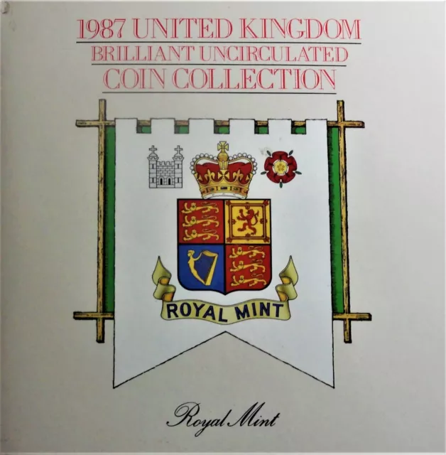 United Kingdom Großbritannien KSM 1987 Uncirculated Coin Collection stgl +Folder