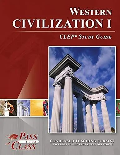 Western Civilization 1 CLEP Test Study Guide.9781614330318 Fast Free Shipping<|