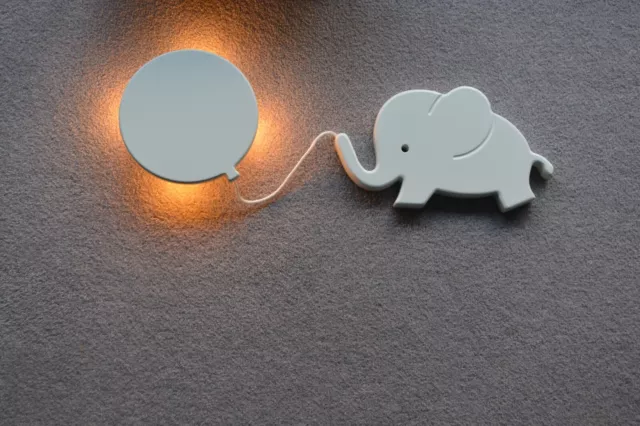 Mamas and Papas Wooden Elephant Nursery Wall Nightlight