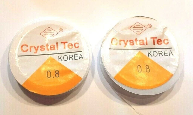 2x 10m elastische Schnur 0,8mm transparent Stretchband Faden Nylon #BB4