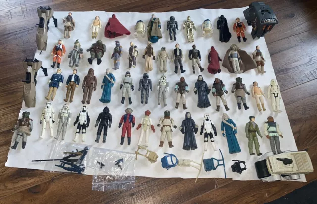 🔥Star Wars vintage Action Figure lot With Weapons Packs & Mini Rigs 67 Piece🔥