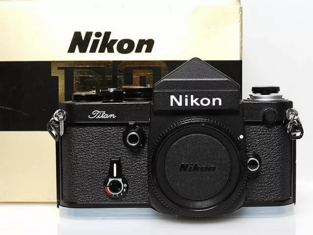 Nikon F2 Titan 35mm SLR Film Kamera Schwarz Körper Exzellent Aus Japan F/S