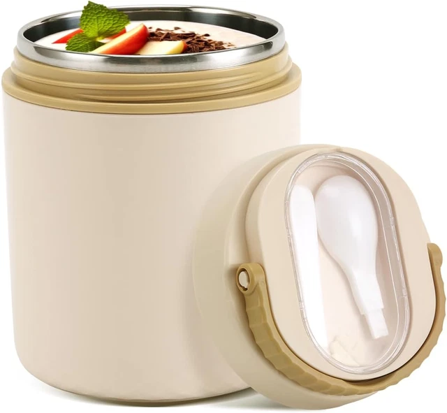 Portapranzo Termico Acciaio Inox 650ml - Lunch Box Isolante Per Lavoro E Scuola - Foto 8