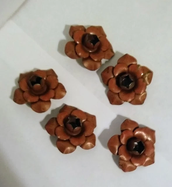 Antique Dovercraft  Metal Curtain Push Pin Tie Backs Quantity 5