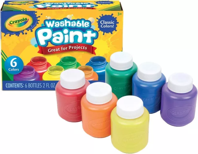 Washable Paint for Kids Toddler Baby Finger Craft Non Toxic 6, 10, 18 Paints Set