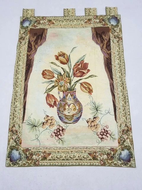 Vintage Floral Scene Wall Hanging Tapestry 150x108cm