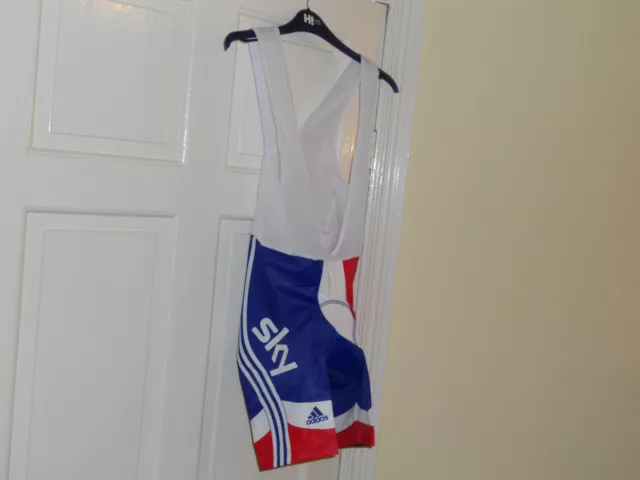 Adidas Team GB SKY Rider Issue cycling bike bib shorts Great Britain