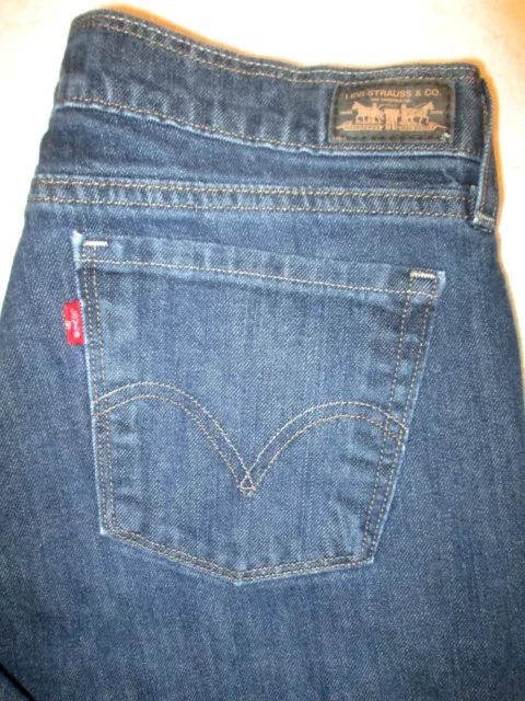 Levis 544 Ultimate Lift Stretch Boot Cut Womens Dark Jeans Size 12 P x 29 Mint