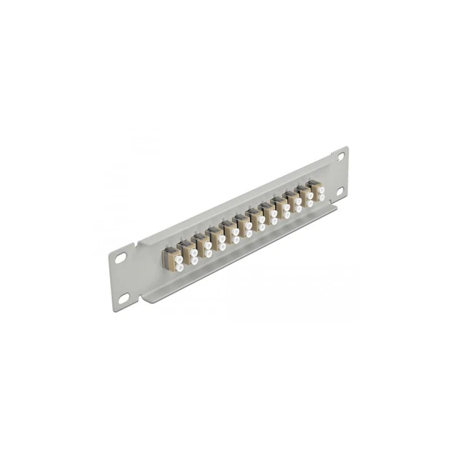 Boîte D'Épissure Fibre Optique DIGITUS 1U – 12 Couplages LC OS2 Single-mode, Pré-assemblée, Montage Rack 19"
