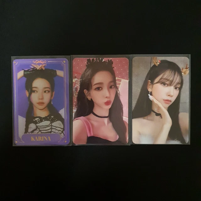 AESPA KARINA OFFICIAL Photocard Life's Too Short Trading Card Pink