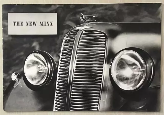 HILLMAN MINX Car Range Sales Brochure For 1938 SALOON Drophead Coupe DE LUXE