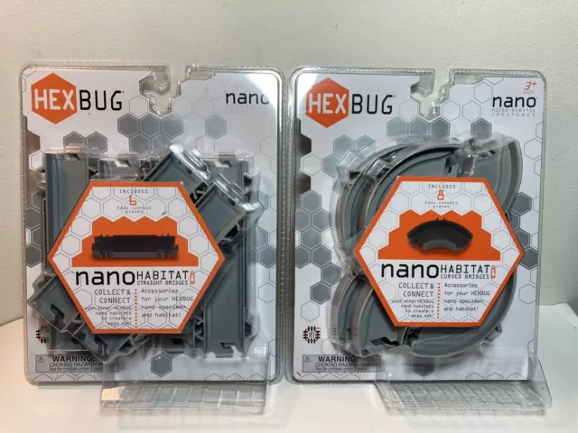 HEXBUG Habitat Nano Straight Bridges Lot Of 2 New
