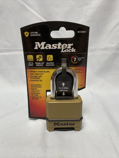 Master Lock Padlock Outdoor Combination M175XDLF Magnum Heavy Duty Safety