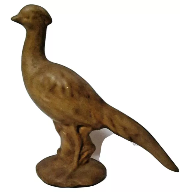 Stylized Brown Pheasant BIRD Statue  Artist Signed L. Bertsch Canadian MCM 305