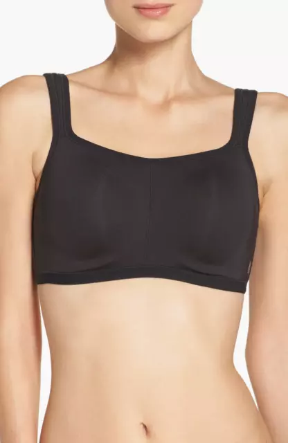 Natori L128024 Womens Black Yogi Convertible Sports Bra Size 32D