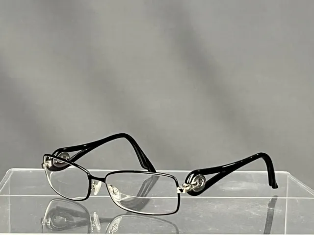 Christian Dior VOLUTE CD3754 Silver Black Square Woman's Eyeglasses (J)