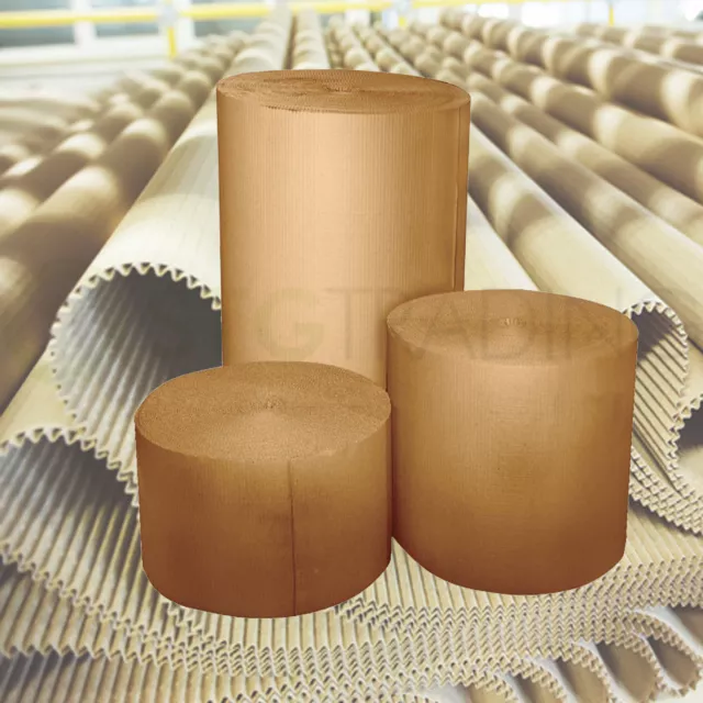 Corrugated Cardboard Paper - 75M Full Rolls - Card Wrap - Strong Sheets