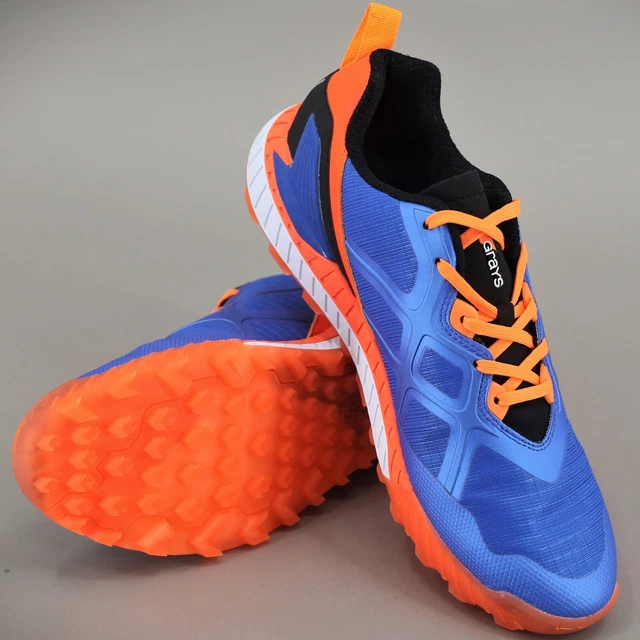 Grays Hockey Shoes - Raid - Astroturf Astro Mens Shoe - Blue Orange - Size: 8-12