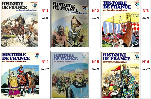 LIVRE L'HISTOIRE DE france en bande dessinée 24 livres EUR 100,00