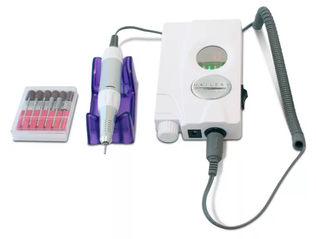 Portable Cordless Electric Nail Drill File Salon Beauty - White