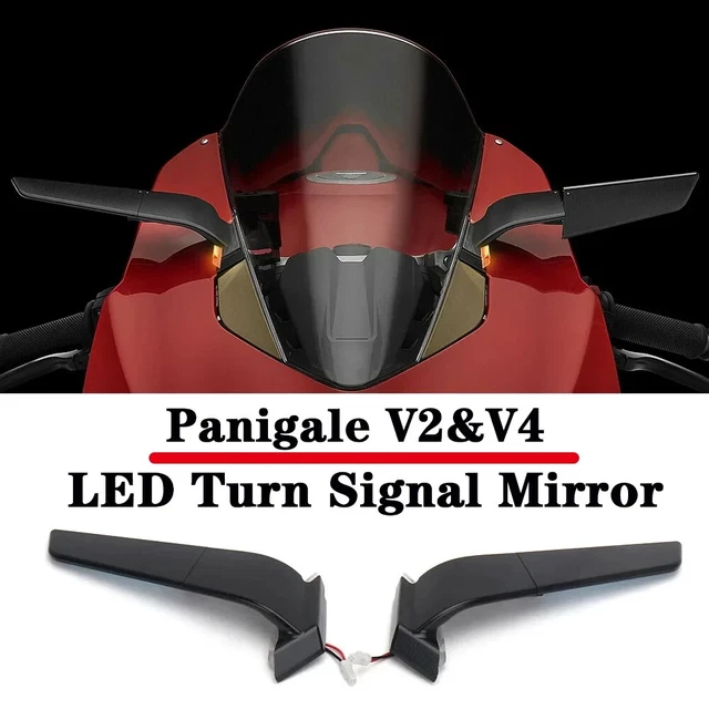 ADJUSTABLE LED MIRRORS for Ducati Panigale V2 V4 with Turn Signal £169. ...