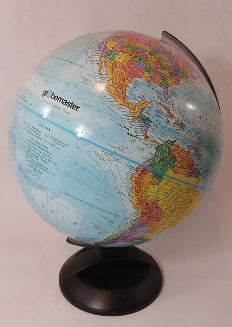 Globemaster 12 Inch Textured World Globe USA Nice