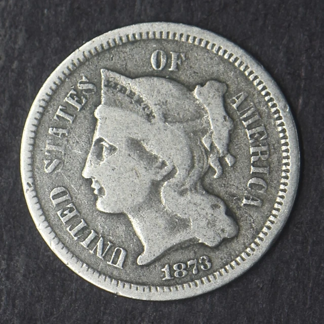 1873 3C Three Cent Nickel - COINGIANTS -