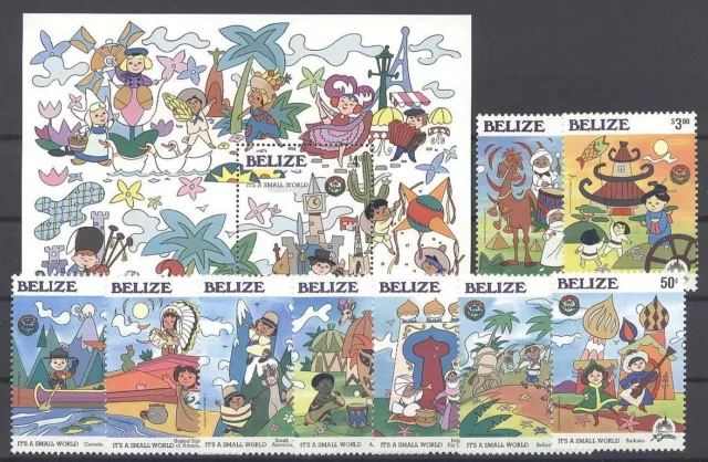 Walt Disney, Weihnachten - Belize - 829-837, Bl.74 ** MNH 1985