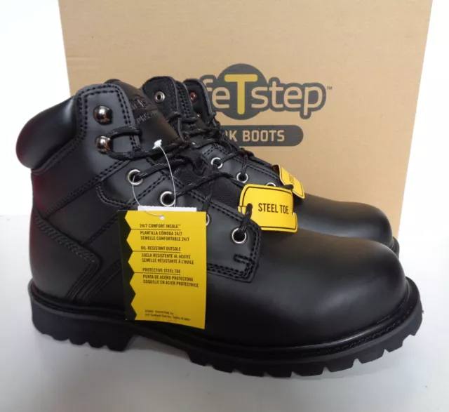 Mens Black Combat Safety Boots Steel Toe Cap New Work Shoes UK Size 7-12