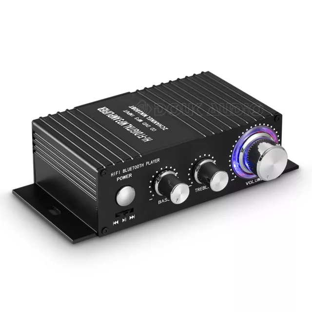 Mini 100W Car Amplifier with Bluetooth Stereo Audio Power Amp USB Music Player