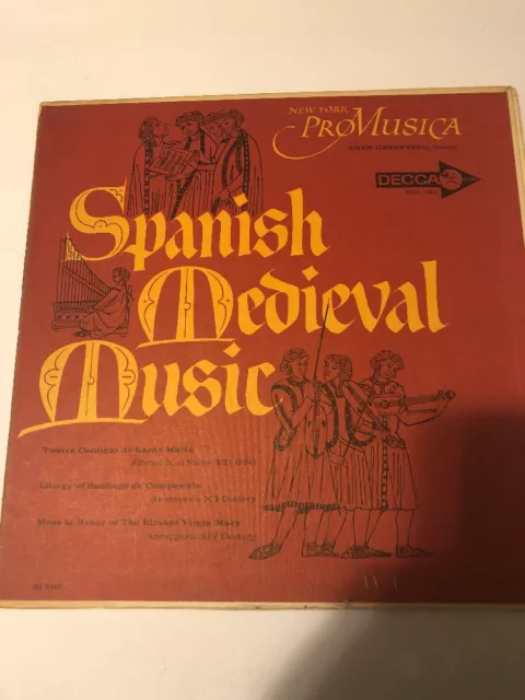 Noah Greenberg Spanish Medieval Music Lp Decca Records Vinyl Hi-Fi Excellent