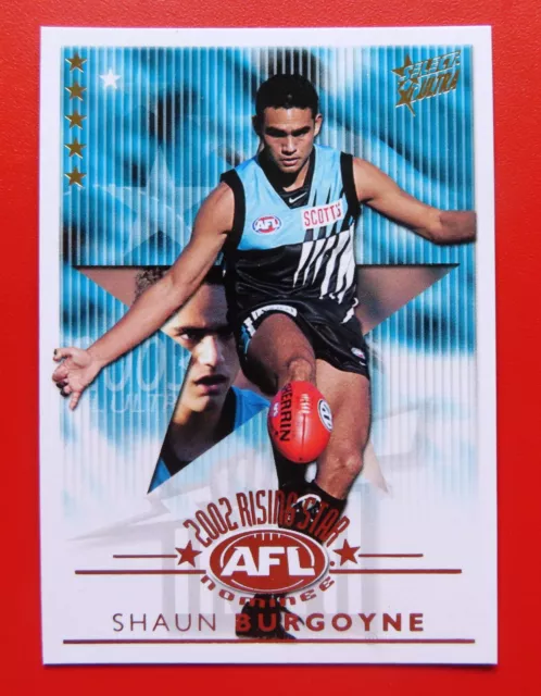 2003 Select ULTRA RISING STAR Card:  SHAUN  BURGOYNE (Port Adelaide)  RSN13