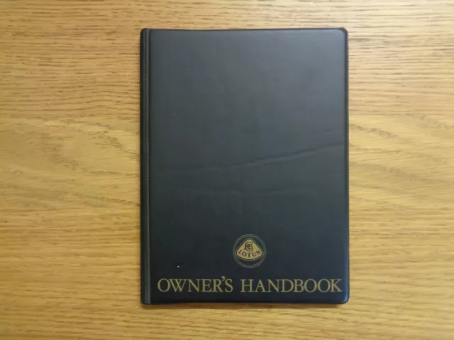 Lotus Turbo Esprit Owners Handbook Manual and Wallet