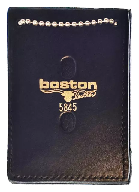 BOSTON LEATHER BADGE / ID HOLDER NECK CHAIN: Generic for all Shapes / Cutouts...