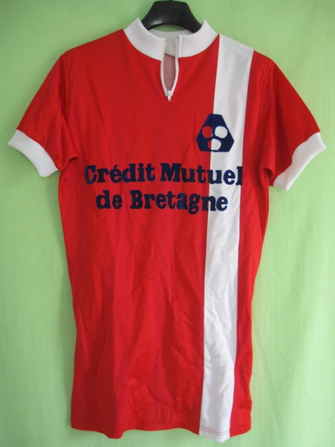 ancien polo maillot tricot jaune velo retro vintage TRICOTS DU ROCHER