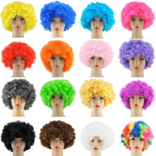 Curly Afro Fancy Dress Wigs Funky Disco Clown Style Mens/Ladies Costume 70S Hair