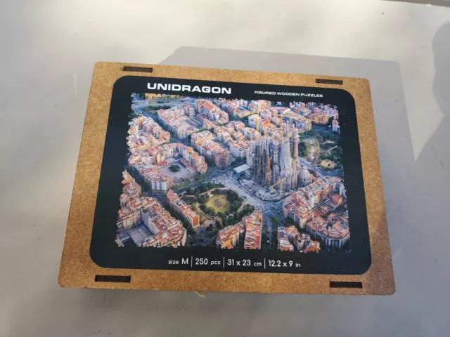 Unidragon Figured Wooden Puzzles, 250 pcs, Size M, Sagrada Familia