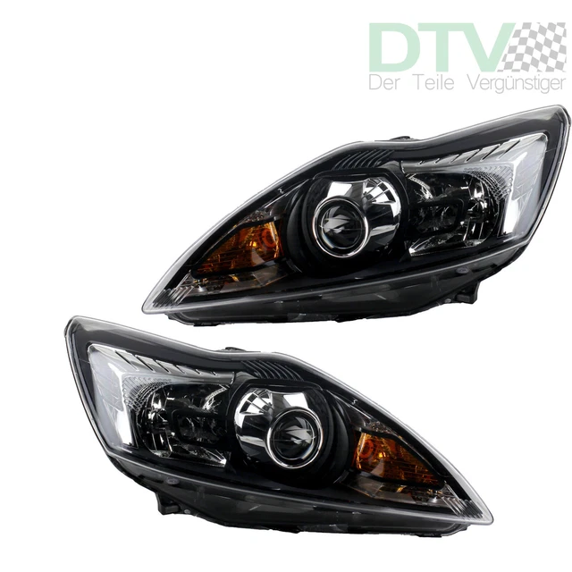 Johns Set Fari Anteriori Per Ford Focus C-Max (10/03-03/07) – Completo Di Lampadine H7/H1, Regolazione Elettrica