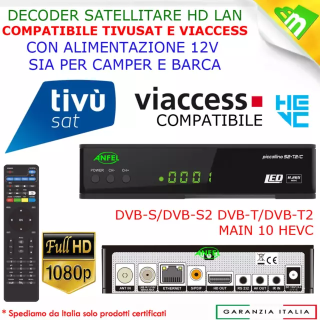 Decoder Edision Piccollino Satellitare Digitale Terrestre Legge Tessera Tivusat 2