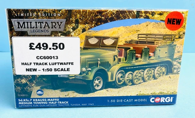 CORGI 1 50 SCALE Cc60013 Half Track Luftwaffe Flak Gun Artillery corgi-1-50-scale-cc60013-half-track-luftwaffe-flak-gun-artillery