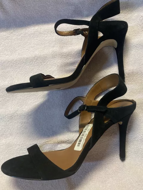 H By Halston Ainsley Black Suede Heels Shoes, Size 8, Nwt