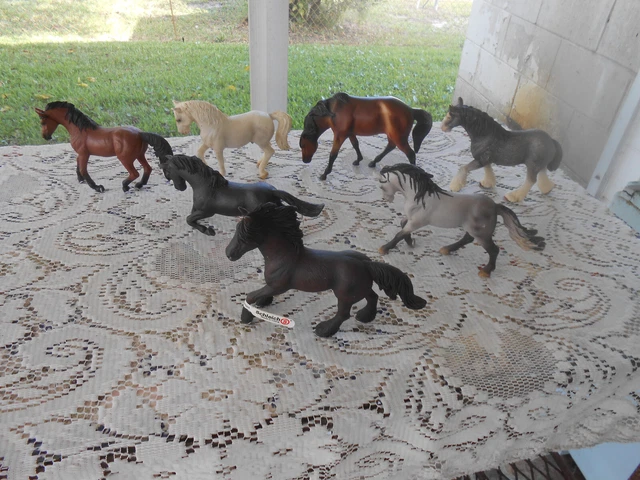 Lot of 7 Schleich Horse Figurines