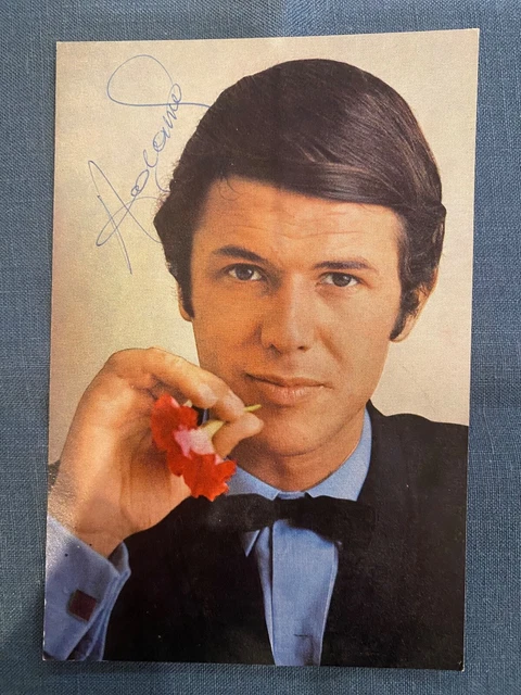 ANCIENNE CARTE PUBLICITAIRE avec autographe dédicace Salvatore ADAMO